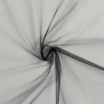 Tule zacht 100% nylon (50m x 140cm), Zwart